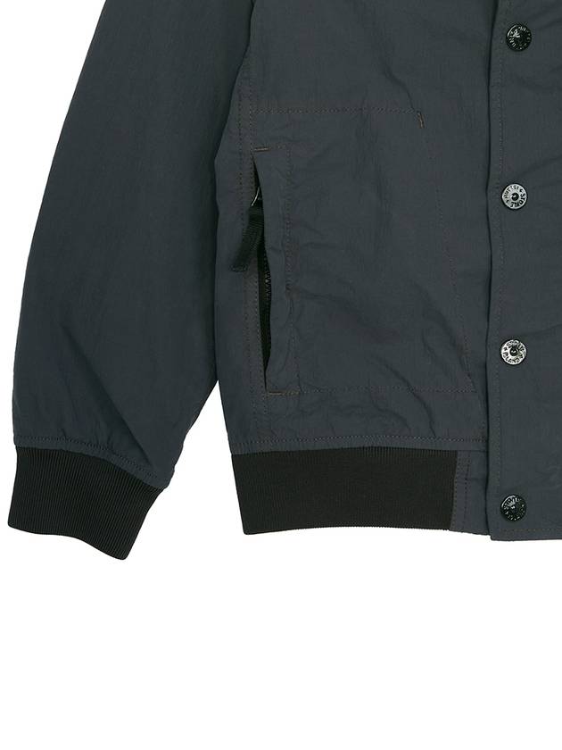 Wappen Patch Zip-Up Hoodie Dark Grey - STONE ISLAND - BALAAN 7