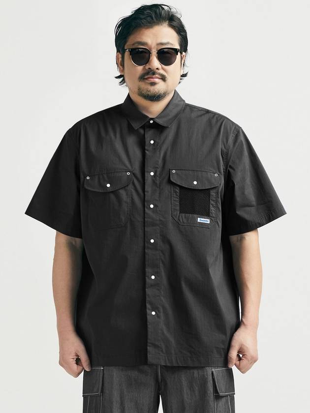 Studio Work Short Sleeve Shirt Black - BOOVOOM - BALAAN 2