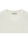 Boucle V Neck Half Knit Top Ivory - NOIRER - BALAAN 5