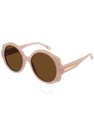 Chloe Brown Round Ladies Sunglasses CH0120S 003 55 - CHLOE - BALAAN 1