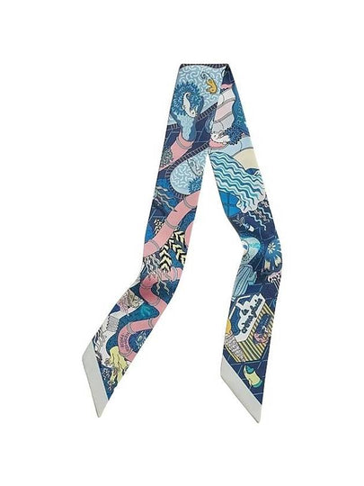 Splash Park Silk Twilly Scarf Blue - HERMES - BALAAN 2