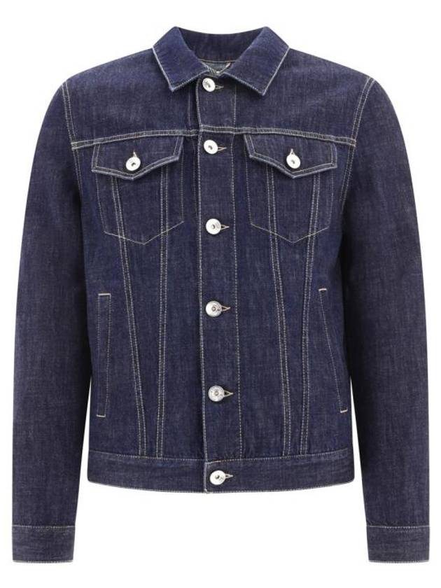 Classic Collar Denim Jacket Lightweight Denim - BRUNELLO CUCINELLI - BALAAN 2