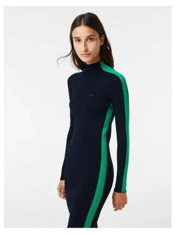 Women s ribbed turtleneck sweater dress EF9582 52N 9EQ Domestic product GQ2N22111122333 - LACOSTE - BALAAN 1