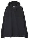 Men's Garment Dyed OLD Treatment Cotton Hoodie Black - STONE ISLAND - BALAAN 2