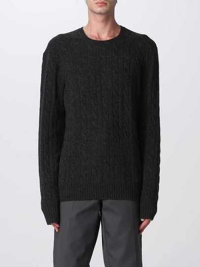 Embroid Logo Cable Knit Top Dark Grey - POLO RALPH LAUREN - BALAAN 2