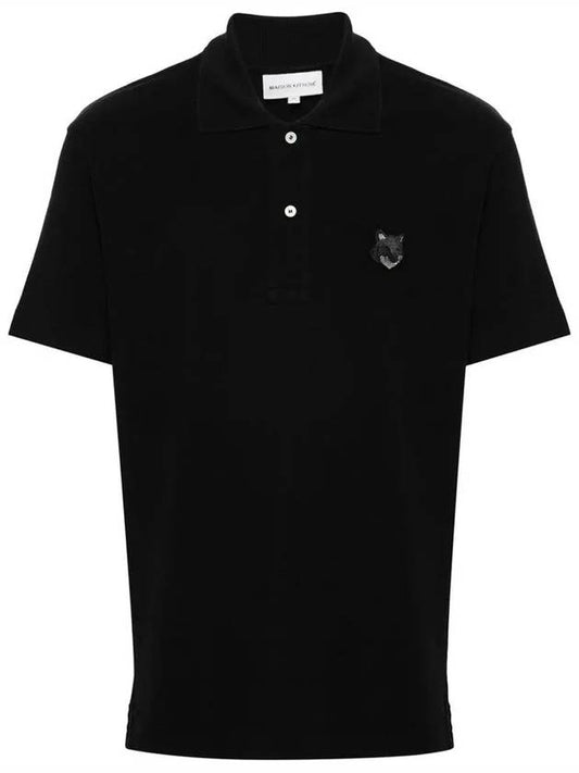 Bold Fox Head Patch Comfort Polo Shirt Black - MAISON KITSUNE - BALAAN 2