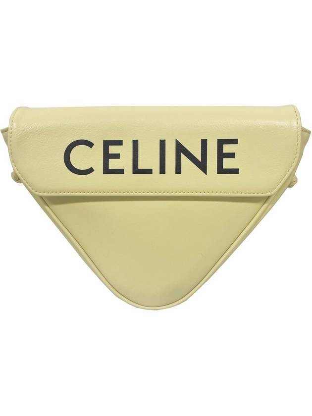 Logo Leather Triangle Cross Bag Pale Yellow - CELINE - BALAAN 1