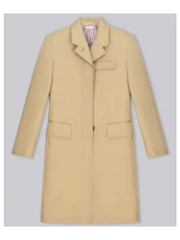 RWB Loop Tab High Armhole Mackintosh Single Coat Beige - THOM BROWNE - BALAAN 2