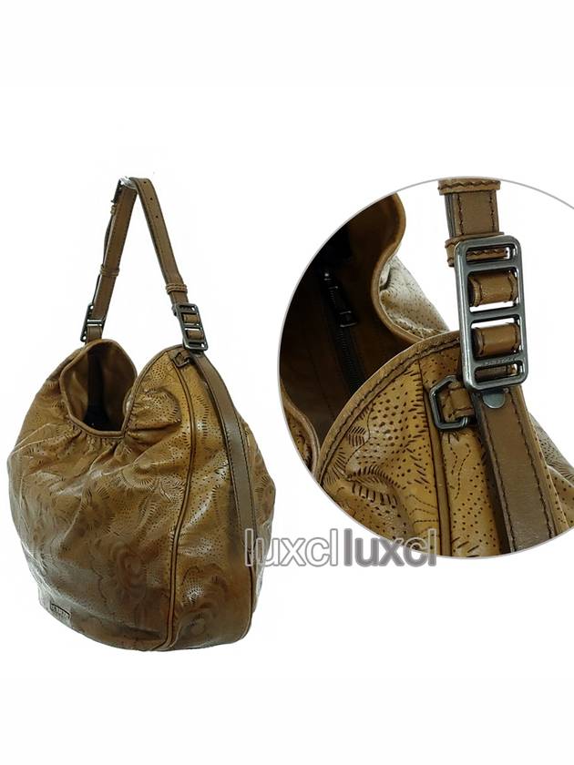 Vintage floral leather hobo shoulder bag - BURBERRY - BALAAN 4