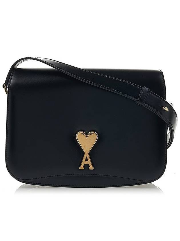 Heart Logo Shoulder Bag Black - AMI - BALAAN 1