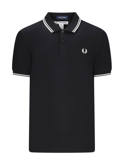 Embroidered Logo Polo Shirt Black - COMME DES GARCONS - BALAAN 2