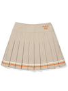 High waist wool like pleated skirt BEIGE WOMAN - MALBON GOLF - BALAAN 1