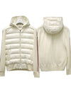 Logo Patch Padded Wool Hooded Jacket White - MONCLER - BALAAN 2