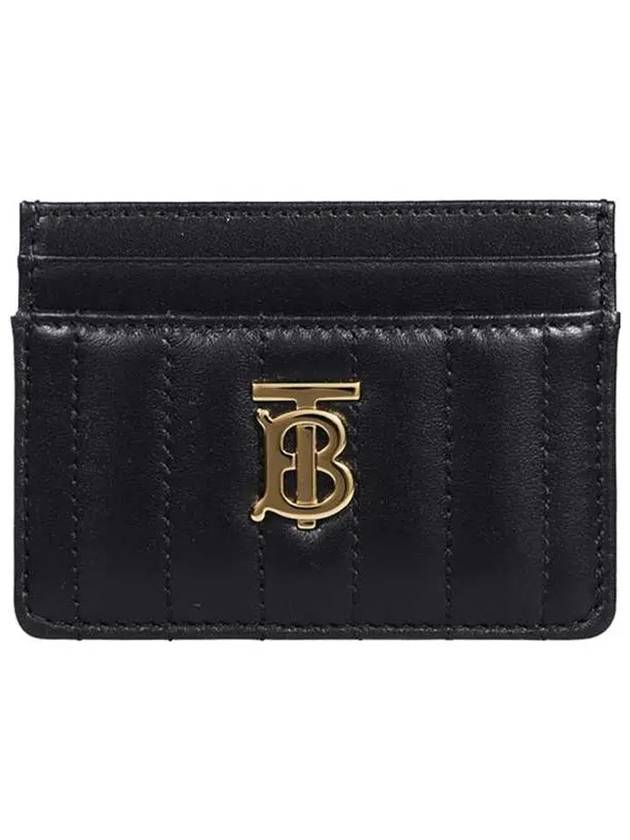 Quilted Leather Lola Card Case Black Light Gold - BURBERRY - BALAAN 3