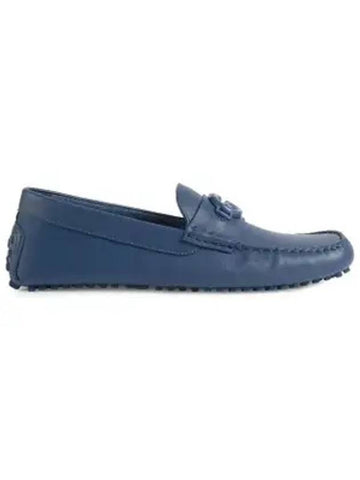 Men's Interlocking G Driving Shoes Blue - GUCCI - BALAAN.