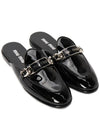 Women's Logo Leather Bloafers Black - MIU MIU - BALAAN 4