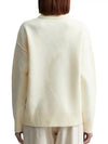 Intarsia Big Heart Logo Wool Knit Top Ivory - AMI - BALAAN 4