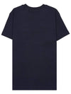 Embroidered Logo Cotton Short Sleeve T-Shirt Navy - MONCLER - BALAAN 3