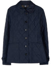 Women's Diamond Quilted Thermoregulated Check Jacket Midnight - BURBERRY - BALAAN 2