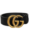 GG Marmont Buckle Leather Belt Black - GUCCI - BALAAN 2