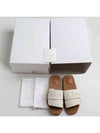 Woody Logo Leather Flat Slippers White - CHLOE - BALAAN 8