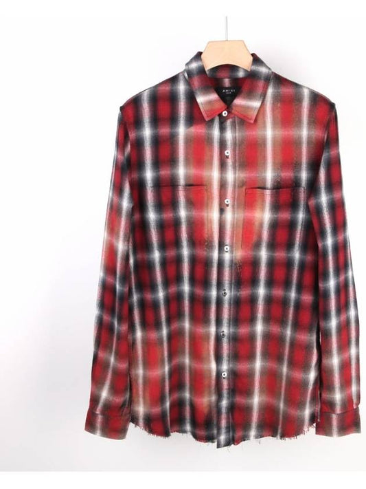 Flannel check shirt red MBD06 - AMIRI - BALAAN 1