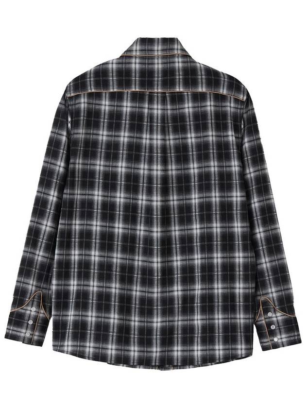 Western Ombre Check Shirt Black - MSKN2ND - BALAAN 4