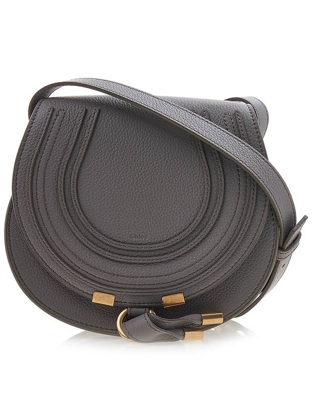 Marcie Saddle Small Grained Leather Cross Bag Grey - CHLOE - BALAAN 2