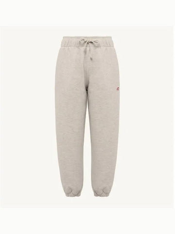 Women's Logo Patch Track Pants Pale Gray - AUTRY - BALAAN 1