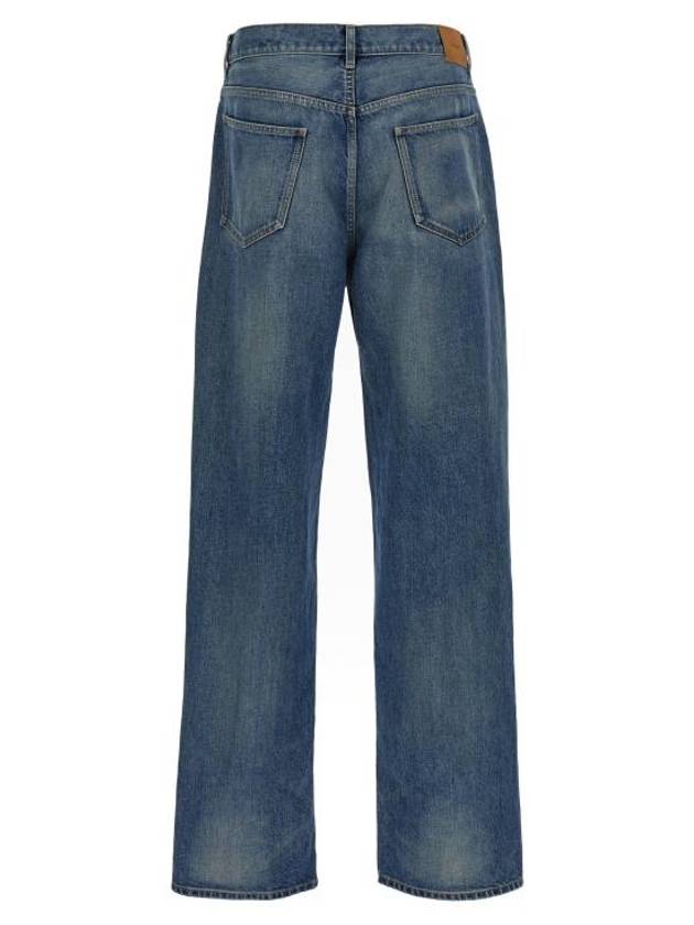 Mid Rise Baggy Jeans Blue - SAINT LAURENT - BALAAN 3