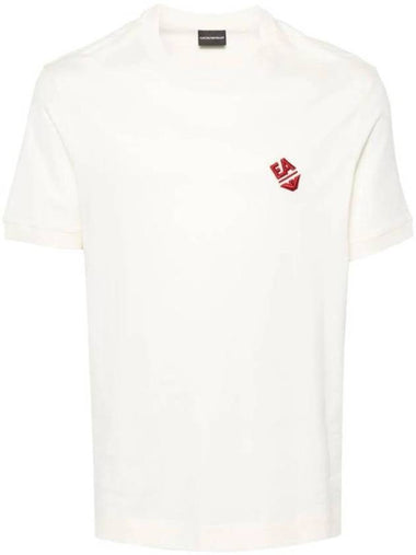 Logo Regular Fit Short Sleeve T-Shirt White - EMPORIO ARMANI - BALAAN 1