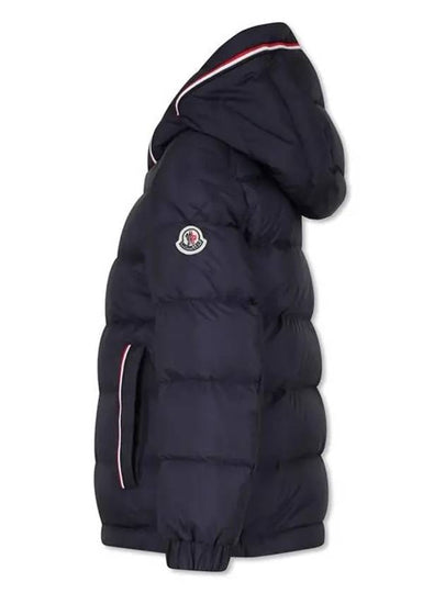 Moncler Junior 12 14 MERARY Three Stripes Hooded Down Jacket Navy - MONCLER - BALAAN 2