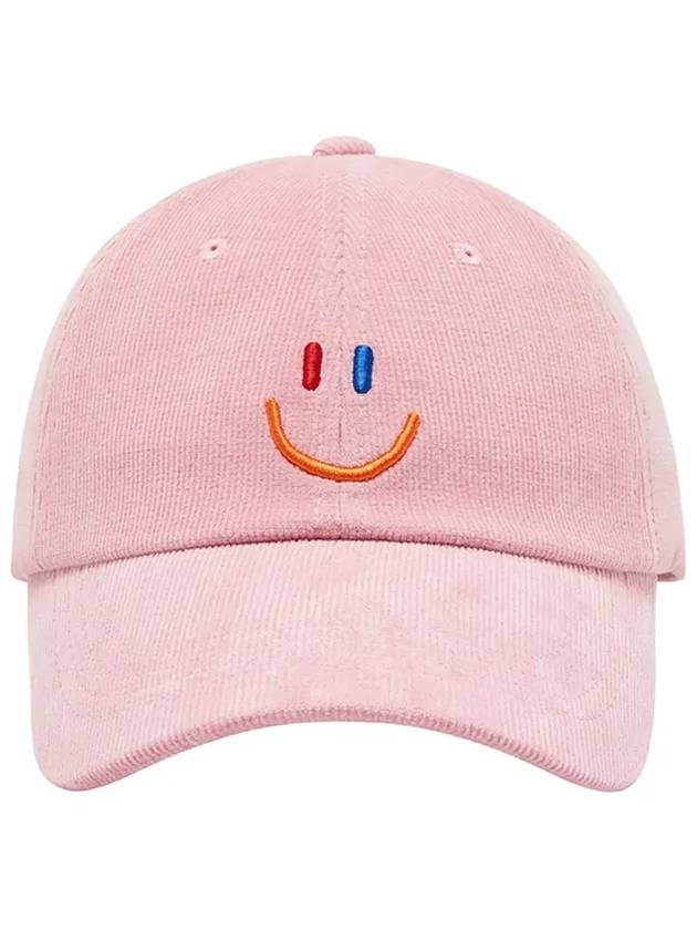 LaLa Corduroy Ball Cap Pink - LALA SMILE - BALAAN 7