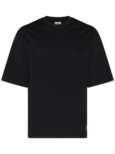 Equestrian Knight Patch Cotton Short Sleeve T-Shirt Black - BURBERRY - BALAAN 2