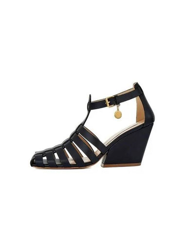 Cowboy Tbar Heel Sandals Black - STELLA MCCARTNEY - BALAAN 1