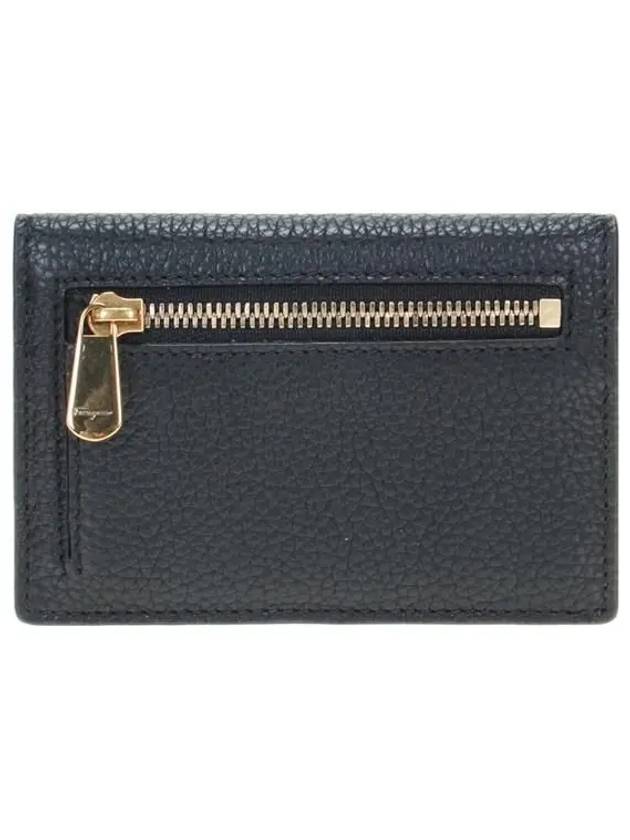 Gancini Travel Leather Card Wallet Black - SALVATORE FERRAGAMO - BALAAN 4