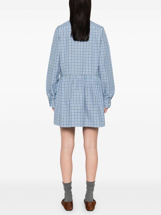 check-pattern mini dress - MIU MIU - BALAAN 4