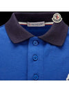 Kids Boys PK Short Sleeve T Shirt Royal Blue 8A00008 8496W 745 - MONCLER - BALAAN 4