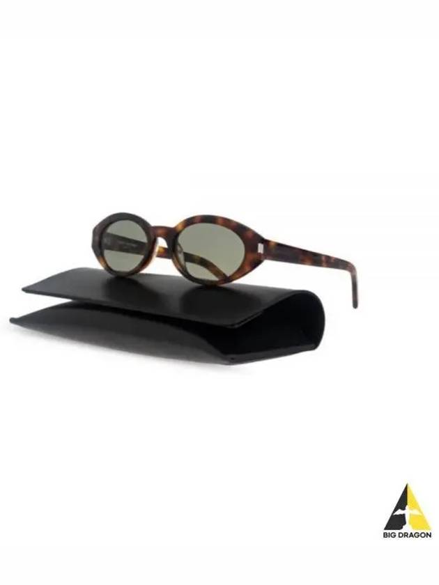 Eyewear Oval Frame Sunglasses Brown - SAINT LAURENT - BALAAN 2