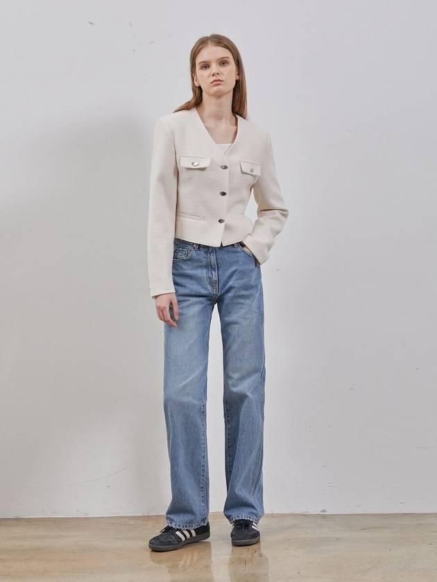 Denim Classic Straight Pants Blue - RYUL+WAI: - BALAAN 3