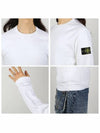 OLD Treatment Wappen Patch Crew Neck Sweatshirt White - STONE ISLAND - BALAAN 4