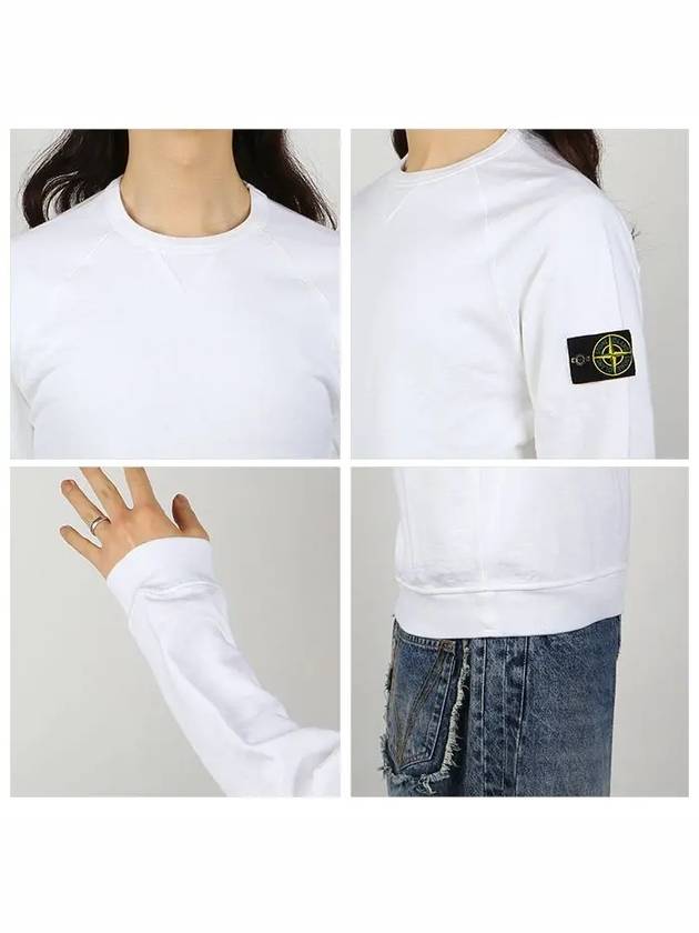 OLD Treatment Wappen Patch Crew Neck Sweatshirt White - STONE ISLAND - BALAAN 4