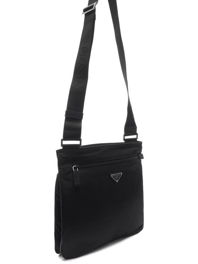 Nylon Triangle Logo Cross Bag Black - PRADA - BALAAN 4