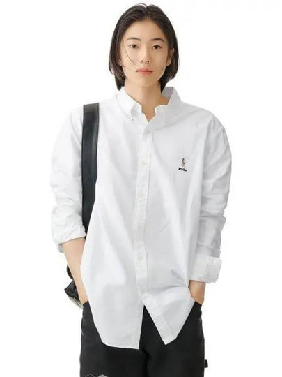 White Collection Custom Fit Classic Oxford Shirt - POLO RALPH LAUREN - BALAAN 2