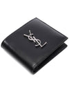 East/West Wallet In Smooth Leather Black - SAINT LAURENT - BALAAN 6