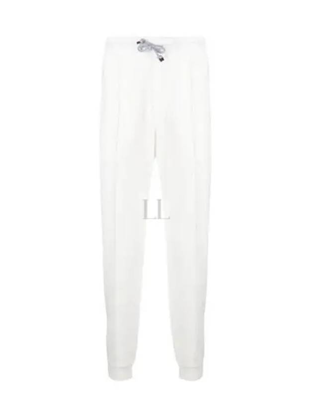 Men's Techno Fleece Cotton Track Pants White - BRUNELLO CUCINELLI - BALAAN 2