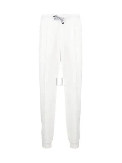 Men's Techno Fleece Cotton Track Pants White - BRUNELLO CUCINELLI - BALAAN 2