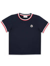 Kids Logo Patch Short Sleeve Navy 8C00018 83907 778 8 10A - MONCLER - BALAAN 2