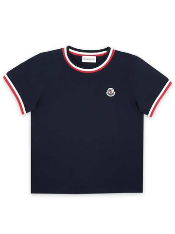 Kids Logo Patch Short Sleeve Navy 8C00018 83907 778 - MONCLER - BALAAN 1