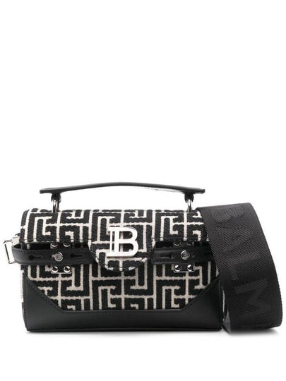 B Buzz 19 Monogram Patterned Shoulder Bag Black - BALMAIN - BALAAN 2